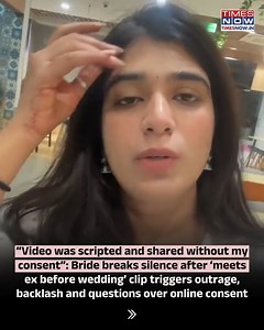 276K views · 1K reactions | The bride has spoken out, saying the video was scripted and posted without her permission. Her statement has reignited debate on online consent, misuse of personal moments for content, and the real impact of viral trends on individuals. #Viral #TimesNow | TIMES NOW | Facebook