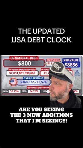 Ryeguy | Do you think we will witness this in the next few years? These changes to the debt clock? #Xrp #etf #tariffs | Instagram