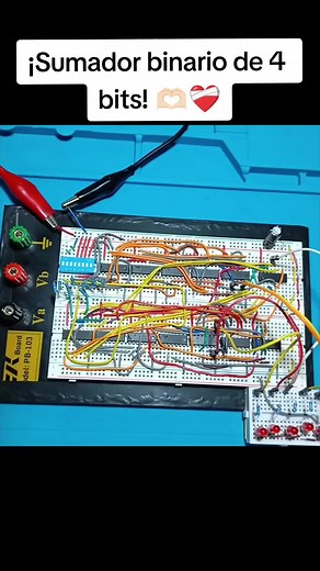Sumador binario de 4 bits explicado paso a paso