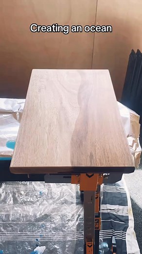 5.1K views | Walnut x Epoxy Ocean style serving boards one?!These little beauties took me a bit of practice to master the art of creating the most realistic seafoam.But now that down fkn packed!This was the first layer of this black & green epoxy ocean.#woodworking #woodworker#SmallBusiness #garageworkshop #nz #epoxytable #oceanart | Wood Studio M | Facebook