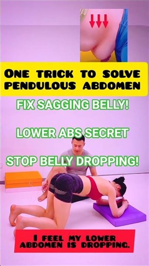 One Simple Trick to Tighten Hanging Belly | Lower Abs Workout #homeworkout #bellyfatloss #fitness