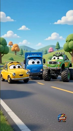Wait For The Yellow Car's Secret Brag! 🚗⚡ Pixar Cars Vibe #shorts #cartoon