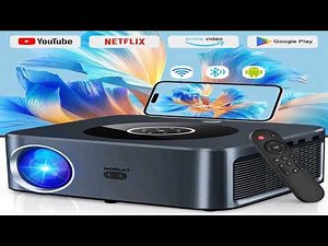 HORLAT LED Android Projector 4K Beamer Full HD 1080P Video Home Theater Auto Keystone 5G W