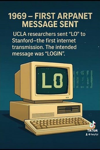 29 October 29 October 🌐 1969 – First ARPANET Message Sent