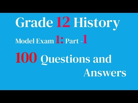Grade 12 History Model exam 1 part 1 Questions and Answers | Easy-to-Understand Exam Prep Tutorial