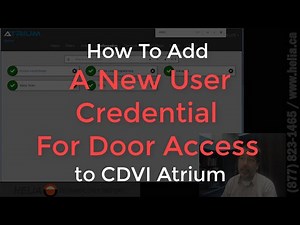How To Add a User Card for Door Control on CDVI Atrium