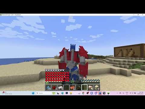 i survive in minecraft as optimus prime