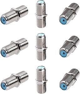 SATMAXIMUM F81 Barrel Female to Female Coupler Connector, 3GHz F-Type Coaxial Cable Extension Adapter for High-Speed Internet and Satellite (10 PCS)