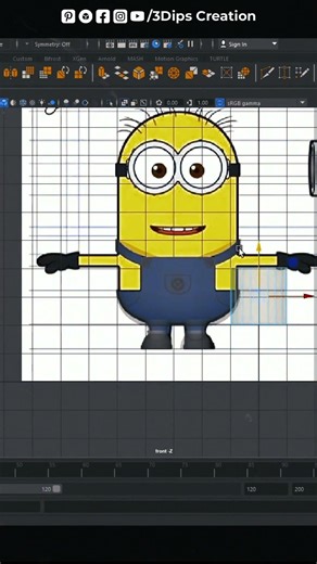 3D Minion modeling tutorial step by step #3ddesign #cg #blender #3danimation