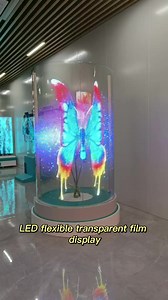 Led Film Screen Led Transparent Led Film for Glass Installed Play Advertising Soft  Transparent Glass Film LED Screen