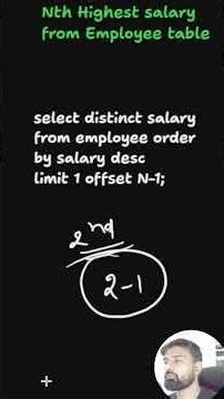 Find the Nth Highest Salary in MySQL | SQL Interview Question Explained