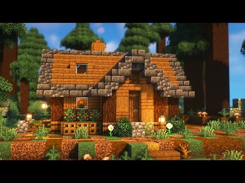 Minecraft: Easy Spruce Starter House [Cinematic Tutorial]