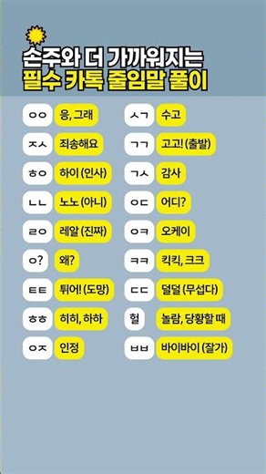 손주와 더 가까워지는 필수 카톡 줄임말 풀이 #줄임말 #초성