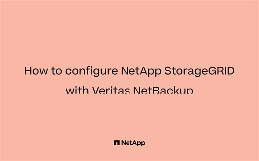Configuring NetApp StorageGRID with Veritas NetBackup