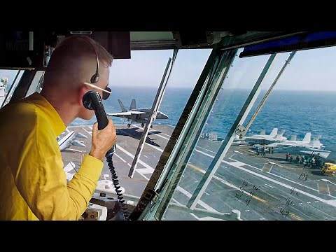A Day in Life of US Air Boss Handling Crazy Flight Operations on Aircraft Carrier
