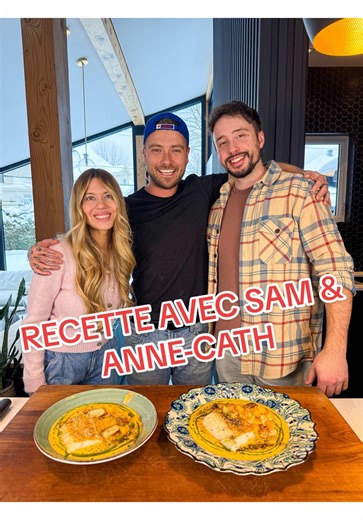 RECETTE AVEC SAM & ANNE-CATH🔥 J'ai reçu 2 joueurs de @MasterChef Québec chez nous et on a cuisiné une recette gastronomique 👨🏼‍🍳 Sauce à la courge, miso et dashi avec gnocchis maison, pickles de courge, poisson au beurre, huile aux herbes et furikake maison 😱 Tellement fier d'avoir cuisiné avec ces 2 légendes, expérience inoubliable, félicitations pour votre parcours et merci pour ce délicieux repas 😎 Bon appétit😁 #lefitcook #fyp