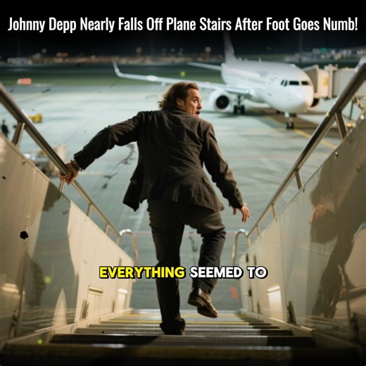 7.6K views · 416 reactions | Johnny Depp Nearly Falls Off Plane Stairs After Foot Goes Numb! #johnnydepp | Kenna McClellan | Facebook