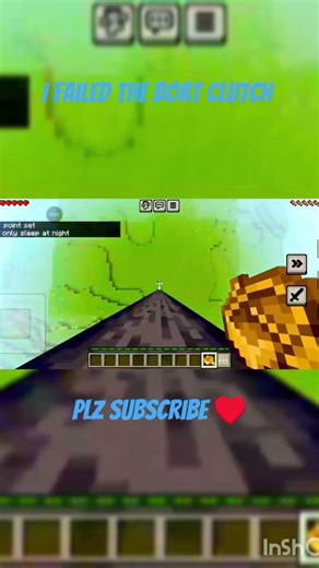 Boat Clutch FAIL in Minecraft 😂 (Worst Timing Ever) #minecraft