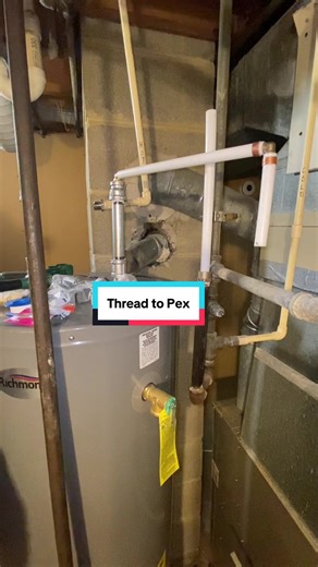 Connecting Thread to Pex Water Heater Lines