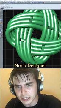 Noob vs Pro Artist: Knot-design earrings in Rhino JFR #rhino3d #rhinoJFR #jewelrydesigner