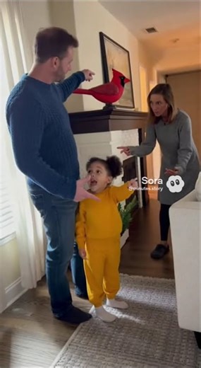 Toddler calls realistic bird statue a 'CAT'! Must watch! #kidlogic #funny