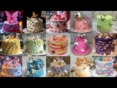 🦋Butterfly Cake Designs for Birthdays/Birthday cake ideas/Butterfly Theme Birthday decoration/Cake