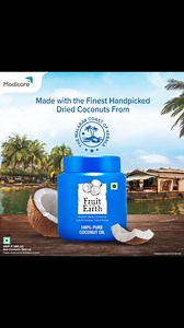 10K views · 255 reactions | Fruit Of The Earth Coconut Oil is 100% pure and edible, made from premium copra, carefully sourced from Kerala's Malabar Coast. Experience the natural aroma and benefits of authentic coconut oil. Learn more: https://bit.ly/3ZCTBjT #Modicare #LiveTheModiway #FruitOfTheEarth #CoconutOil | Modicare India | Facebook