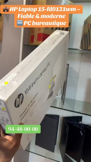 💼 HP Laptop 15-fd0131wm – Fiable & moderne 🆕 PC bureautique polyvalent, rapide & sécurisé ⚡ Processeur : Intel Core i3-N305 – 8 cœurs, économe et fluide 🚀 Stockage : 256 Go SSD – démarrage et ouverture rapide 🚀 Mémoire : 8 Go RAM DDR4 – multitâche sans souci 🖥️ Écran : 15.6” FHD IPS (300 nits) – image nette et confortable 🔐 Sécurité : Lecteur d’empreinte digitale 🔋 Batterie : 3 cellules, 41Wh – bonne autonomie 🪟 Système : Windows 11