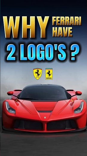 "WHY FERRARI HAVE 2 LOGO'S❓❓❓"