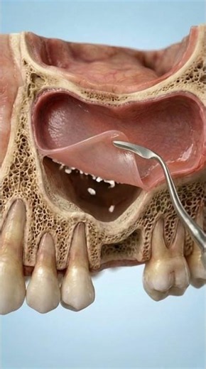 Simple demo of sinus membrane lift for implant placement