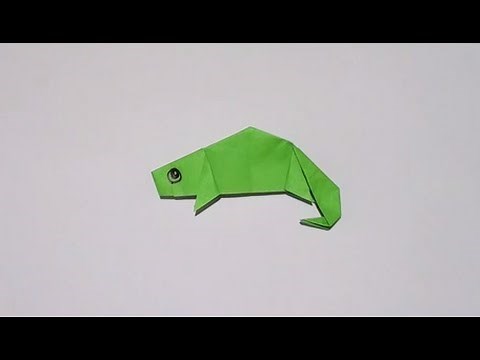 カメレオン 折り紙 chameleon origami