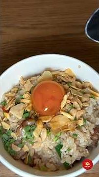 Rich Beef Fat Fried Rice topped with Pickled Egg Yolk by Hungry Josh 🍚🔥