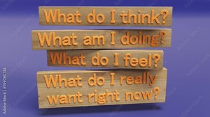 Motivational psychological phrases on wooden boards able to loop endless 4k Stock Video
