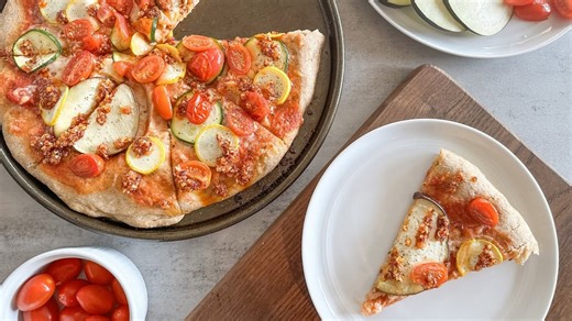 Whole-Wheat Summer Vegetable Pizza Recipe