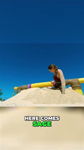 Conquer the Beach: Epic Sandbag Obstacle Course Challenge! #shorts