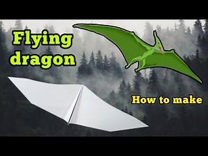 HOW TO MAKE PAPER DRAGON PLANE - ( SUPER FLYING )