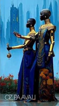 Nu Blu Azure Kingdom – An AI NOIR Afrofuturist AI Fashion Film | Oz Paavali