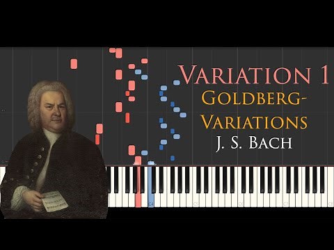 VARIATION 1 (GOLDBERG-VARIATIONS) | J. S. Bach | Piano Tutorial (Synthesia) | FREE Sheet Music