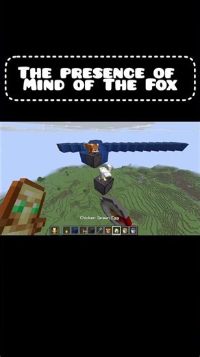 Minecraft, presence of mind of the fox (big brain). #shorts #reels #minecraft