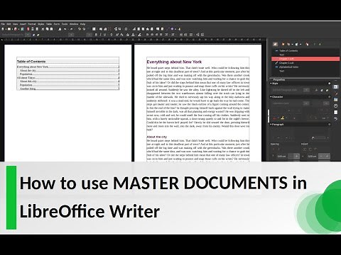 How to use MASTER DOCUMENTS in LibreOffice Writer