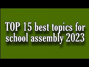 Best speech topics for students✨| Top 15 best topics for school assembly 2023 ♥