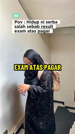 Result exam jangan atas pagar je! Serba salah tau! . Jom kita belajar bersungguh-sungguh tau! 💪🏻✨ . #naktutorhq #personaltutor #tuisyenonline1to1