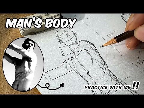 How to Draw a Man's Body (drawing practice)