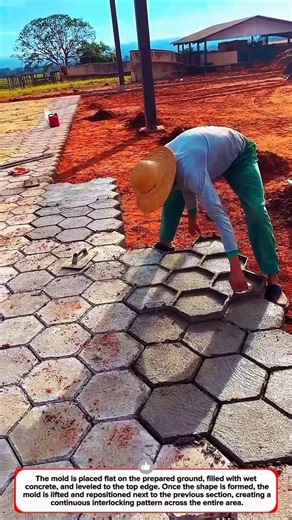 Hexagon Pattern Concrete Floor Molding