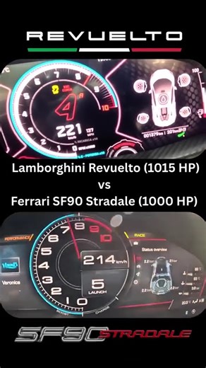 Lamborghini Revuelto vs Ferrari SF90 Stradale #automobile #italiancars #italy #jdmcars #supercars