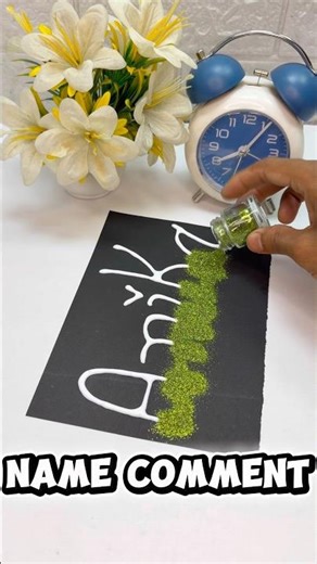 Amazing Glitter Nameart #comment #nameart #craft #diy #ytshorts #ytviral #viralvideo #yt