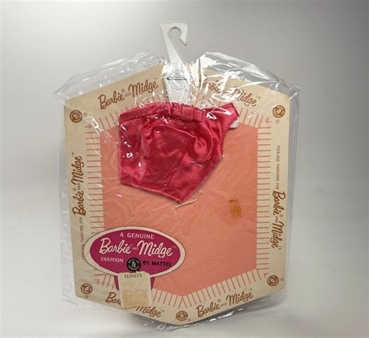 1963 Barbie - Midge Fashion Pak Rose Satin One Shoulder Blouse - Original Packaging - Etsy