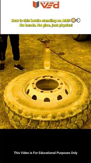 Air Is Holding This Bottle?! Physics Is Wild 🤯 #shorts #viral