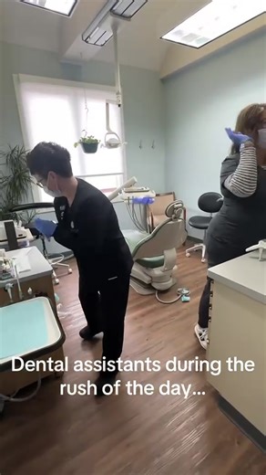 Behind every relaxed dentist…is a dental assistant fighting for her life. But it’s our chaos… and we love it here at City Point Dental 🤗🩵🦷🪥 #CityPointDental #Dentistry #teethtok #fyp #foryou