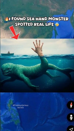 🔥I Found Scary Sea Hand Monster Spotted On Google Earth 🌎! #shorts #findmysterioussecrets